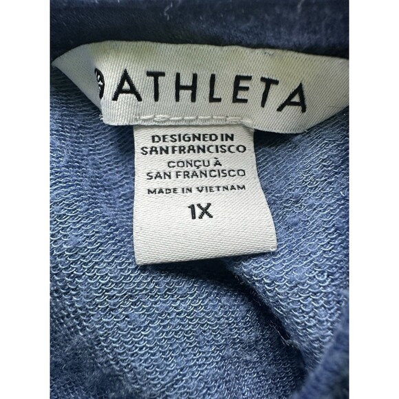 Athleta Balance Printed Pullover Sweatshirt Blue Women's Plus Size 1X‎ - Picture 7 of 11
